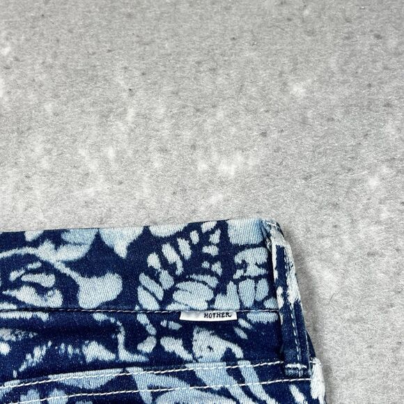 Mother Jeans Womens Size 25 Looker Ankle Zip Magical Flowers in Forest of Dreams - Picture 11 of 15